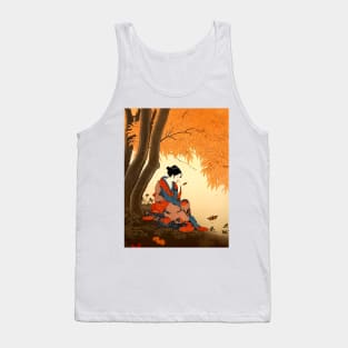 Autumn: Autumn Japanese Woman Tank Top